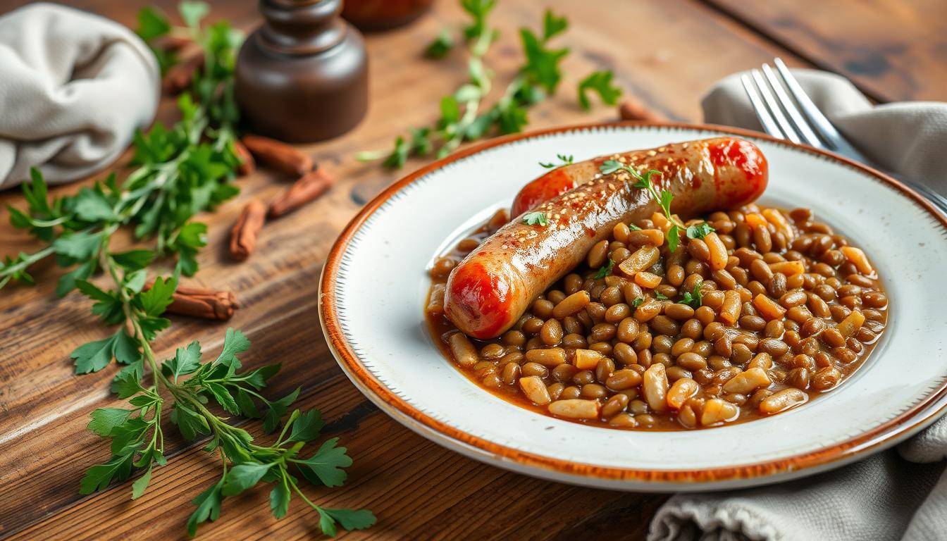 saucisse lentille