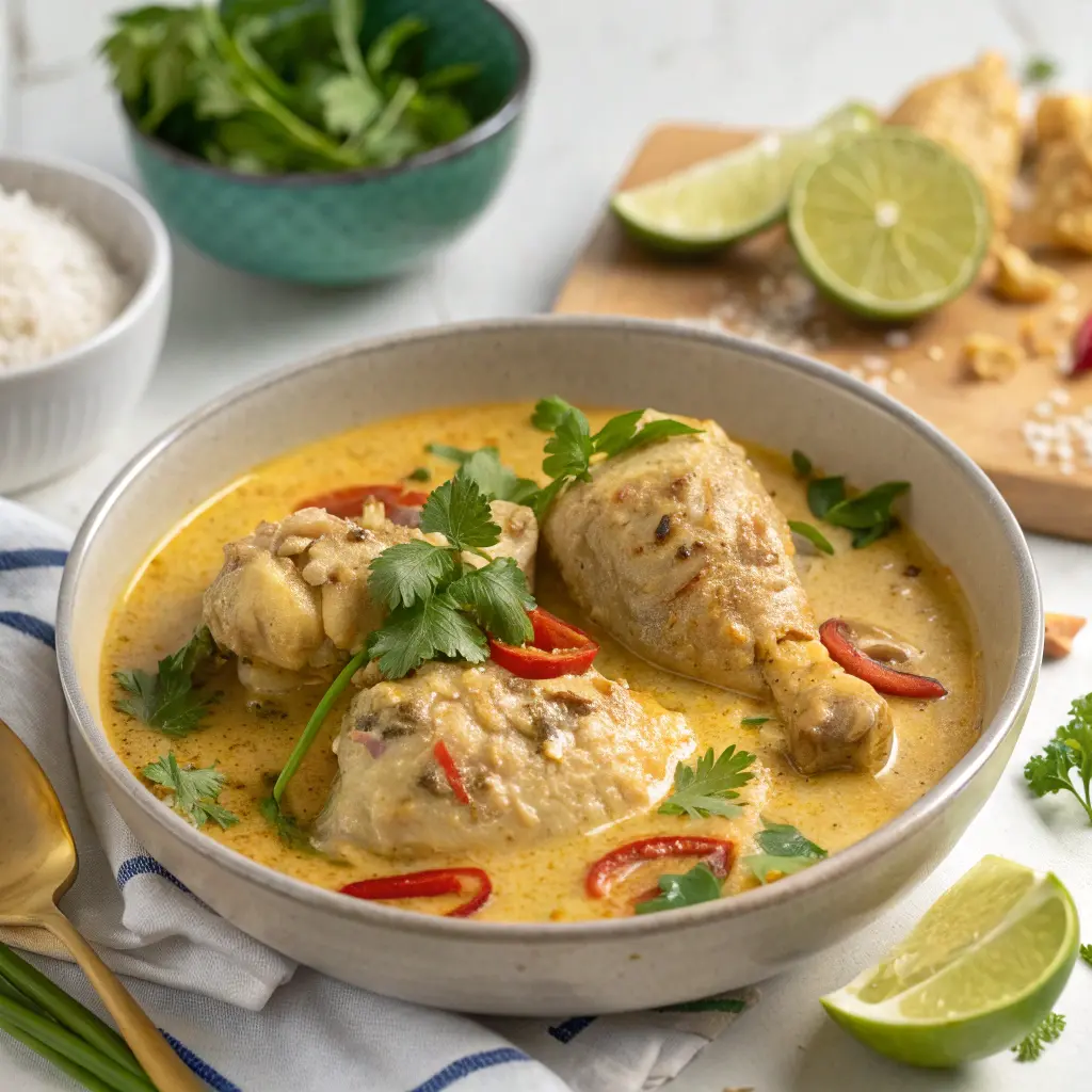 Origines du curry thaïlandais poulet lait de coco
